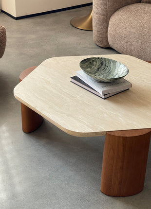 Hexagonal Natural Cave Stone Tea Table