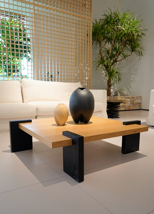 Medieval style square coffee table