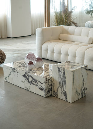 Natural Marble Coffee Table Combination