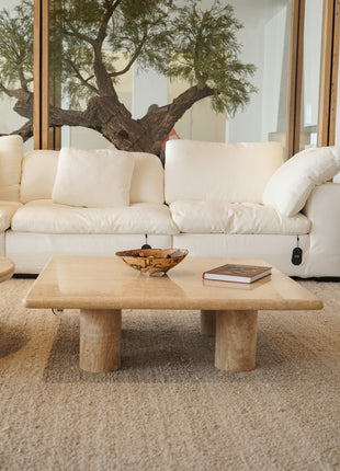 Square Natural Cave Stone Tea Table