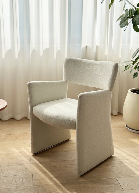 皇冠化妆椅北欧奶油风客餐厅休闲椅阳台泰迪绒单餐椅