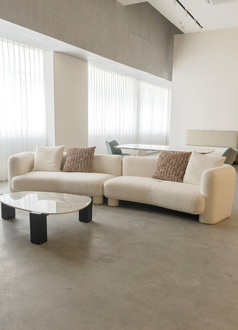 吉奥沙发法式侘寂奶油风羊羔绒大小户型异形四人位布艺沙发