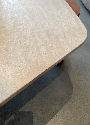 Hexagonal Natural Cave Stone Tea Table