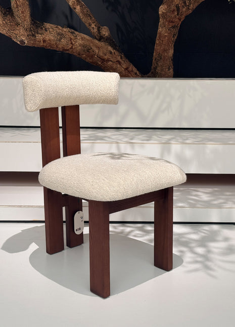 中古实木餐椅高级感家用餐桌椅复古设计师胡桃木色靠背休闲餐椅