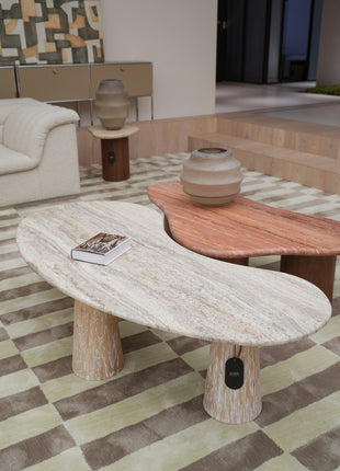 Curved Natural Cave Stone Tea Table