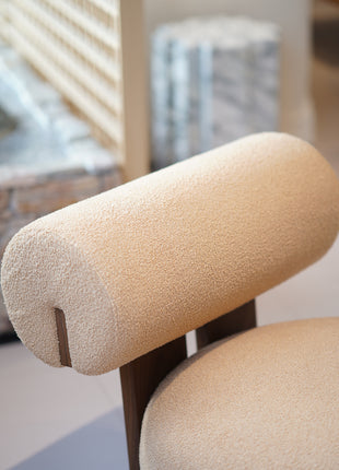 Armless Round Sled Chair Ottoman