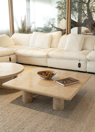 Square Natural Cave Stone Tea Table