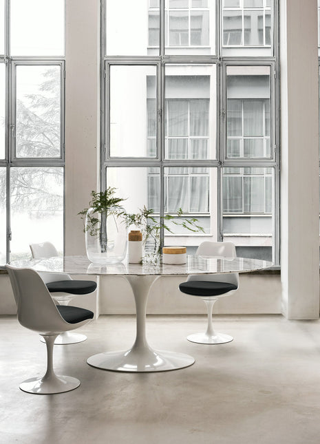 郁金香餐椅法式轻奢奶油风网红设计师高档家用餐厅转椅