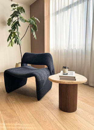 Cream-colored Cave Stone Side Table