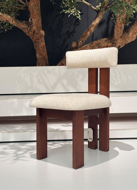 中古实木餐椅高级感家用餐桌椅复古设计师胡桃木色靠背休闲餐椅