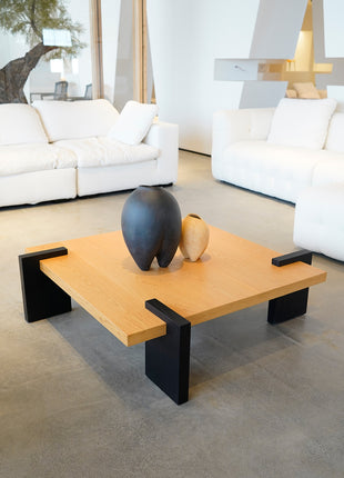 Medieval style square coffee table