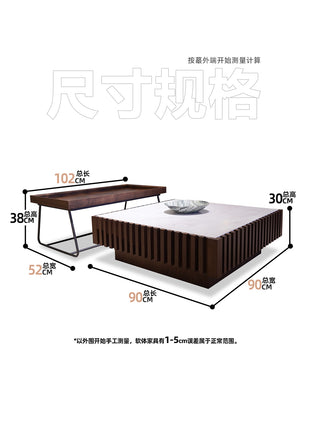 Medieval Style Solid Wood Tea Table Combination