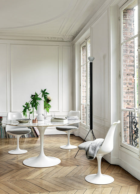 郁金香餐椅法式轻奢奶油风网红设计师高档家用餐厅转椅