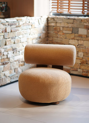 Armless Round Sled Chair Ottoman