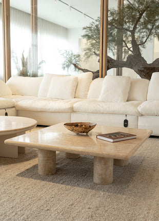 Square Natural Cave Stone Tea Table