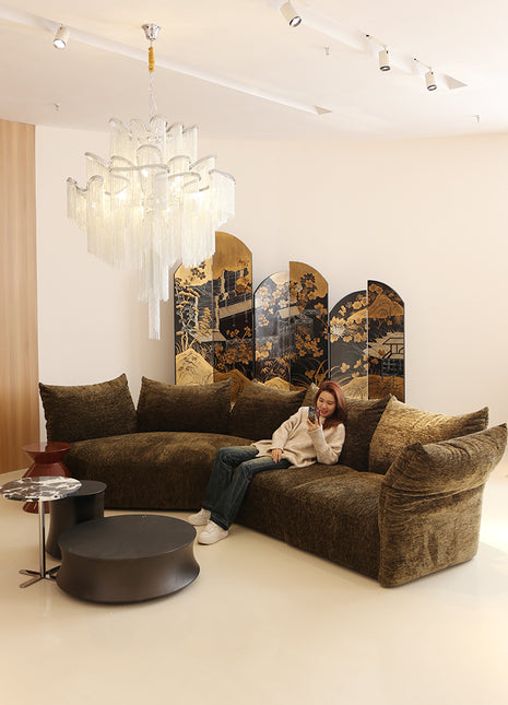 意式极简花瓣沙发standard进口雪尼尔绒高颜值系列家具