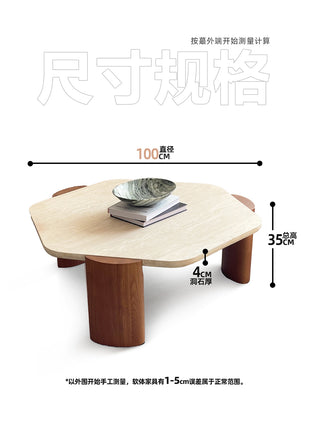 Hexagonal Natural Cave Stone Tea Table