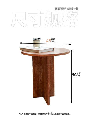 Red Cave Stone Side Table