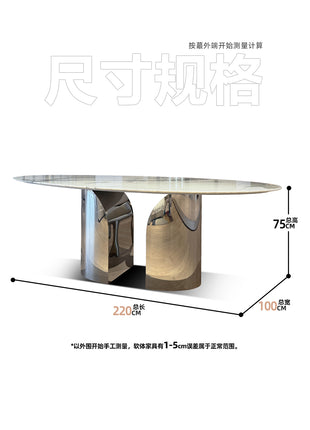 Milas Lilac Marble Dining Table