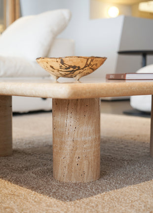 Square Natural Cave Stone Tea Table