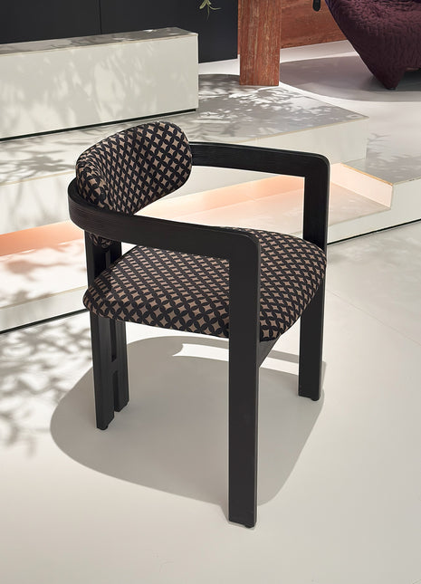 0414餐椅休闲椅法式中古风软包网红洽谈白蜡木实木餐厅椅子