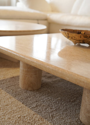 Square Natural Cave Stone Tea Table