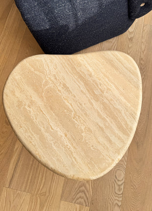 Cream-colored Cave Stone Side Table
