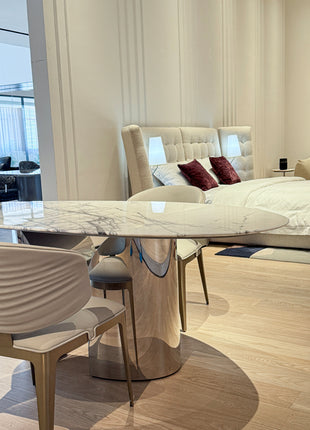 Milas Lilac Marble Dining Table