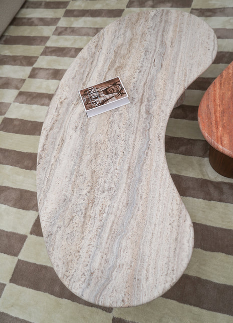 Curved Natural Cave Stone Tea Table