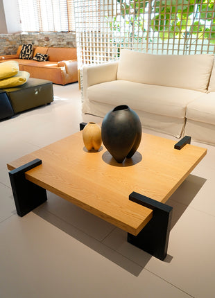 Medieval style square coffee table