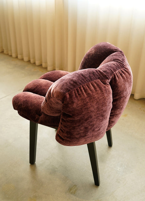 法式复古小户型花瓣餐椅家用设计师化妆椅软包靠背休闲单椅